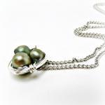 Bird Nest Neacklace- Freshwater Pearl Necklace-..